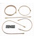 Kit of x5 copper brake pipes (premium quality) - Fitting for original braking system - A110 all models (except 1600 SC/SI/SX) - 