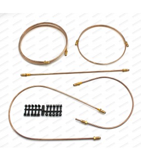 Kit of x5 copper brake pipes (premium quality) - Fitting for original braking system - A110 all models (except 1600 SC/SI/SX) -