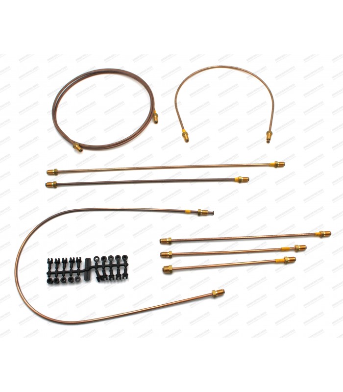 Kit x8 copper brake pipes - Original assembly with pressure drop indicator (ICP) - A110.SC/SI/SX - 1