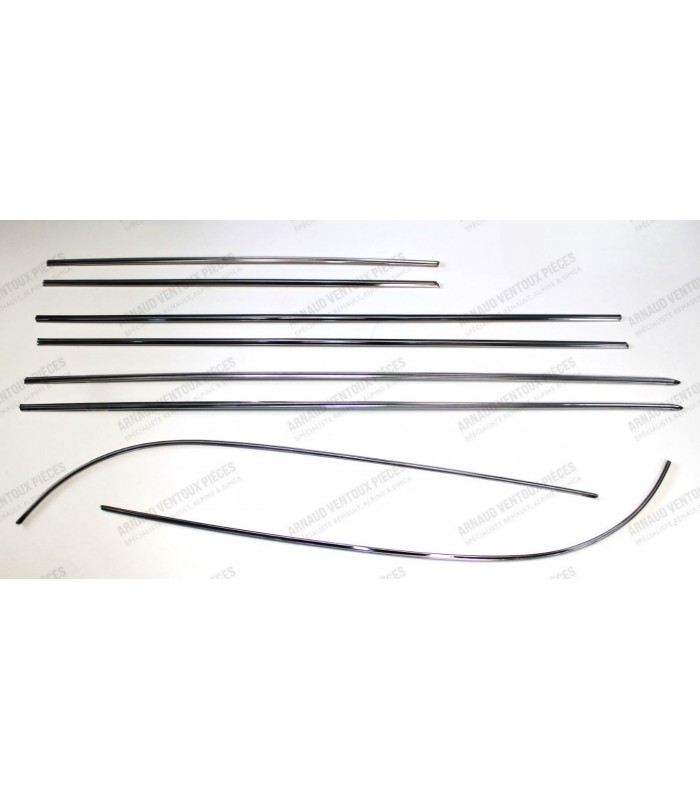 Kit of x8 side strips (Exterior) in polished stainless steel - R4
