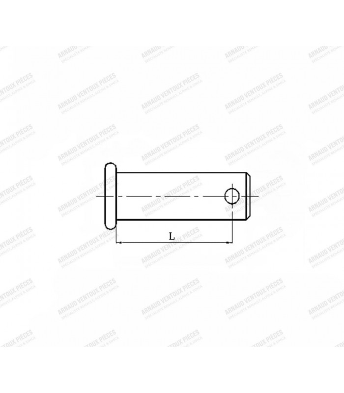 Axe de chape de câble accélérateur et embrayage - Axe Ø 6mm / Longueur utile 11.5mm - 3