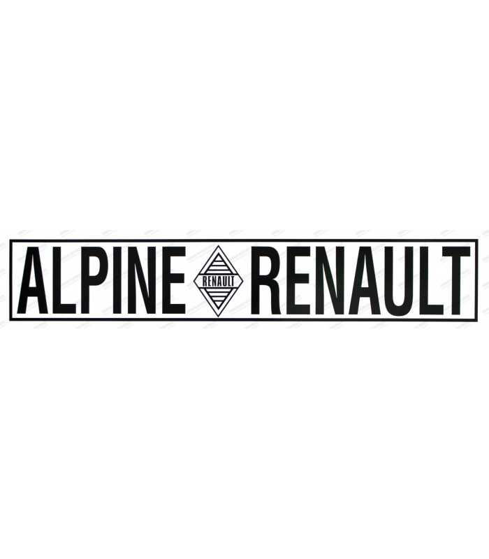 Autocollant "Alpine Renault" Noir Brillant (Sans Fond) - 1