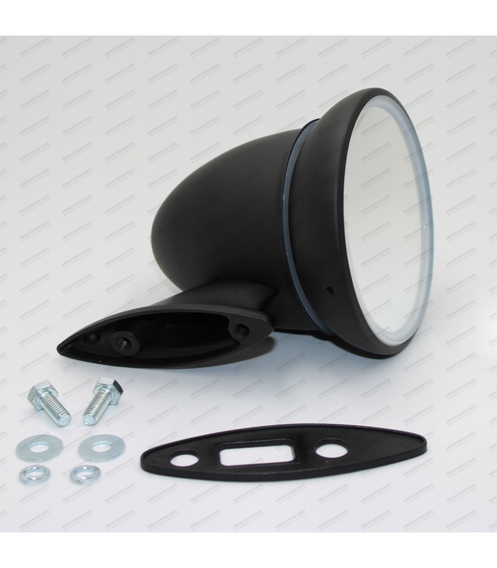 Matte Black "Obus" Rearview Mirror - Right or Left (Fixed by two screws) - Supplied with seal and fixing screws (x2) - 2