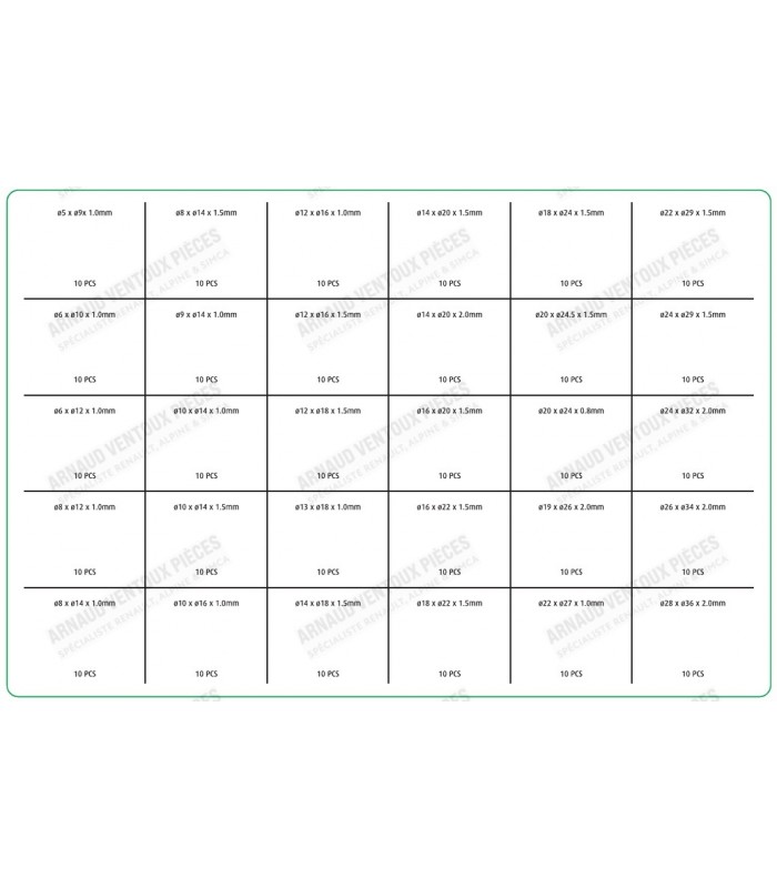 Assortment of aluminum washers (300 pcs) - 3