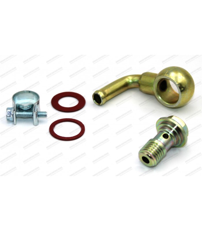 90° Elbow Banjo Fitting Kit with Screws, Gaskets and Clamp - Weber 40 / 45 / 48 DCOE Carburetor - 2