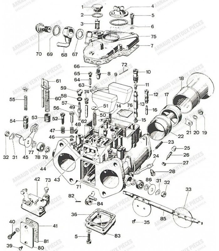 Throttle fixing screw for new generation WEBER carburetor shaft - 1