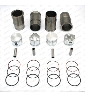 Jeu de 4 pistons et 4 chemises Ø 77mm avec segments et axes (Ø 20x68mm) - Moteur 1565cm³ (Type 821-01 , ... ) - R16 (L / TL) - 1