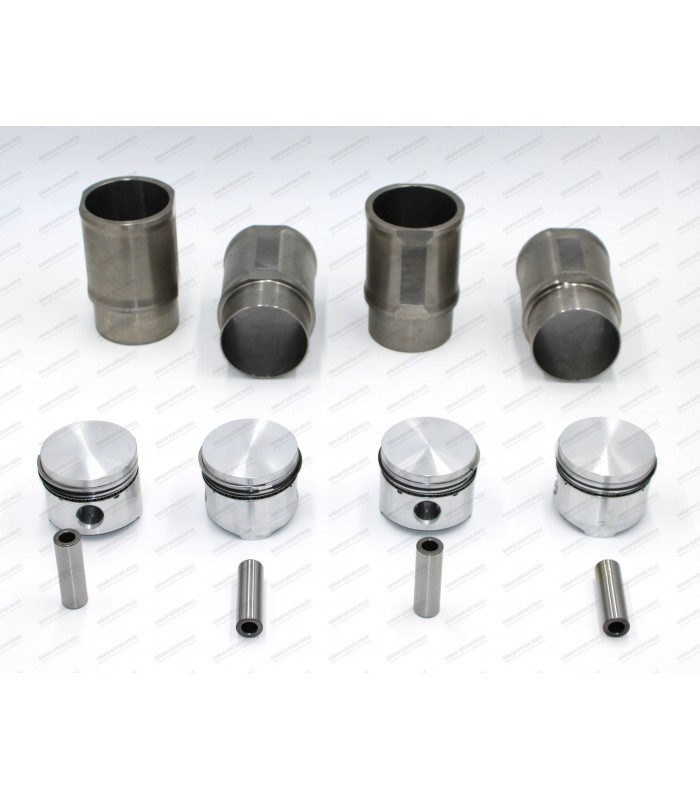 Set of 4 pistons and 4 liners Ø 76mm with rings and pins (Ø 20x63.5mm) - 1397cm³ engine (Type 847.20, C1J...) - R5 (TS / TX) - 1