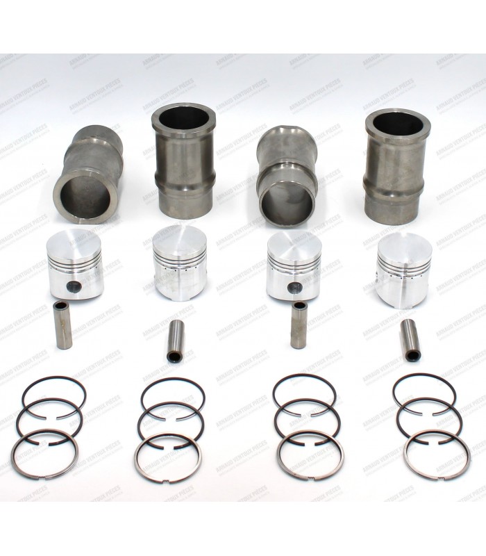 Set of 4 pistons and 4 liners Ø 65mm with rings and pins (Ø 18x57mm) - 956cm³ engine (Type 689-01 and 689-02) - 1