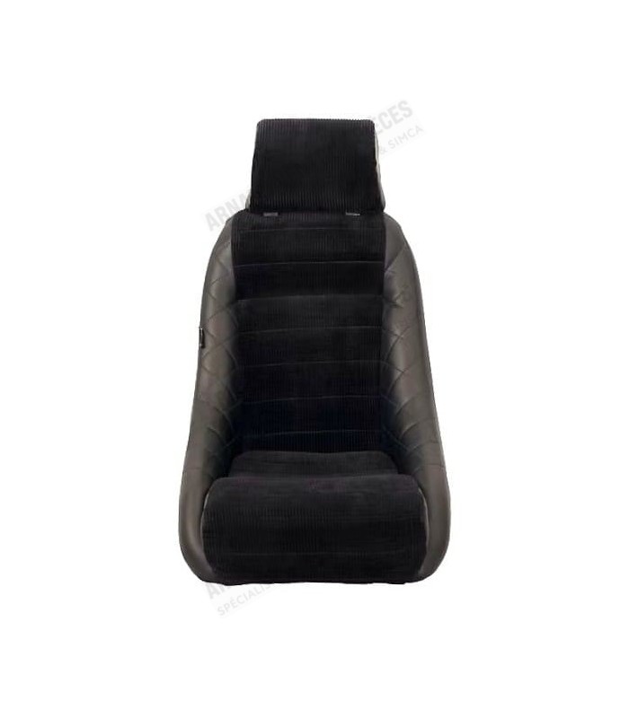 Siege baquet "Corbeau" en tissus et vinyle avec appuie tête - Taille standard - 4