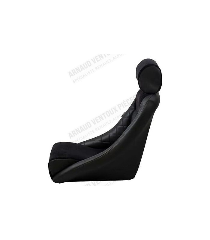 Siege baquet "Corbeau" en tissus et vinyle avec appui tête - Taille Large - 4