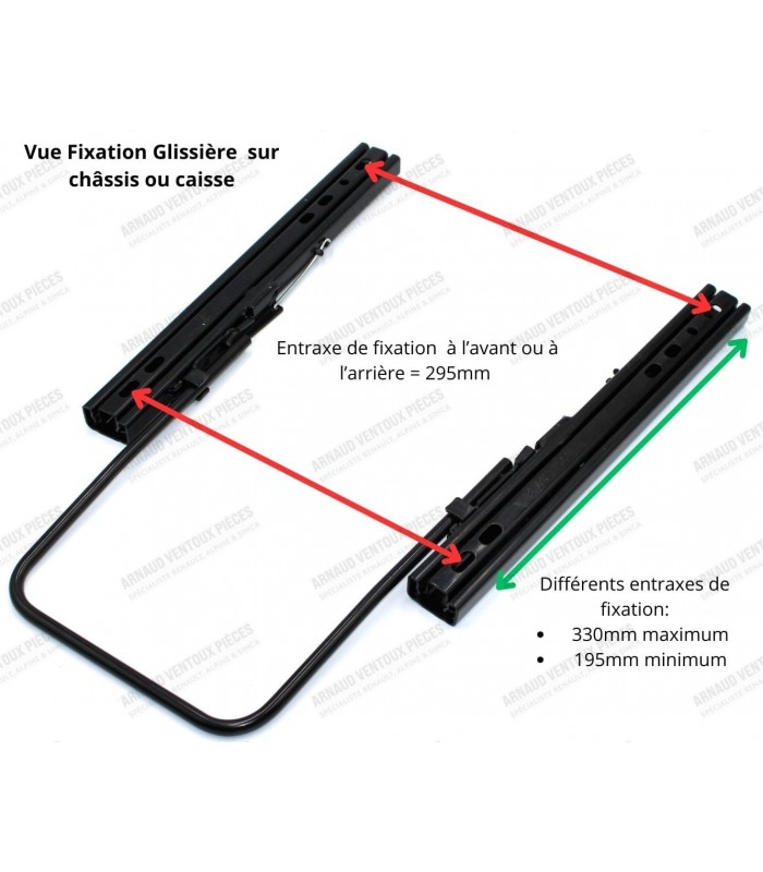 Glissières de siège à double verrouillage (Glissières extra-plates) - A110 / A310 - 2