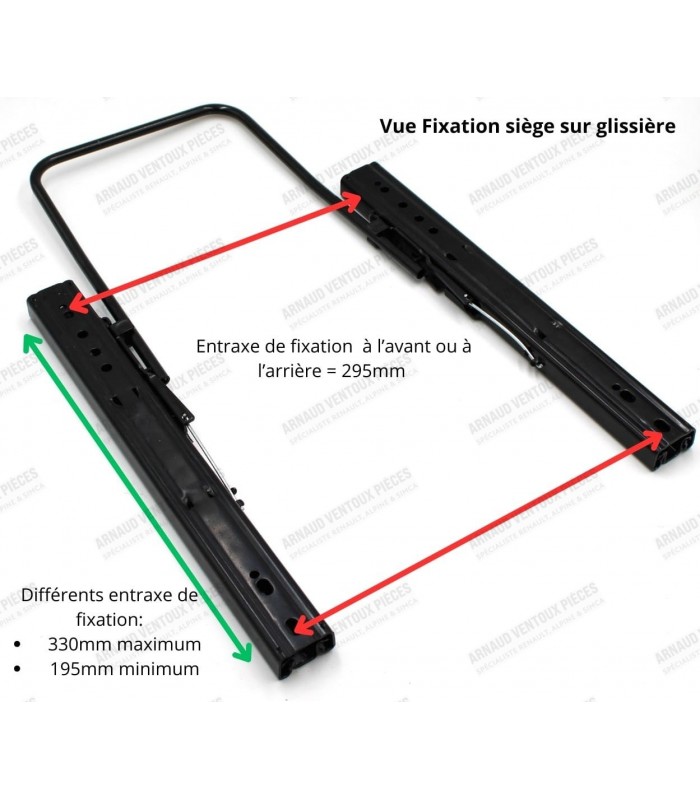 Double Locking Seat Slides (Extra-Flat Slides) - A110 / A310 - 4