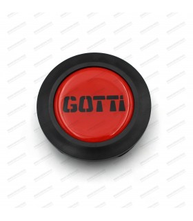 Cache de centre de roue plastique 60mm avec pastille GOTTI rouge - 1