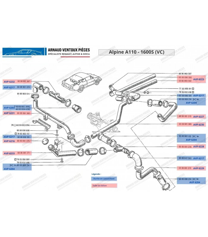 Rubber hose Ø 35mm - Length 1m (To be cut to make sleeves) - Ref 6000000214 - 2