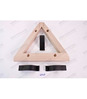 Support réservoir essence coffre avant triangle bois avec 3 pattes de fixation - 1