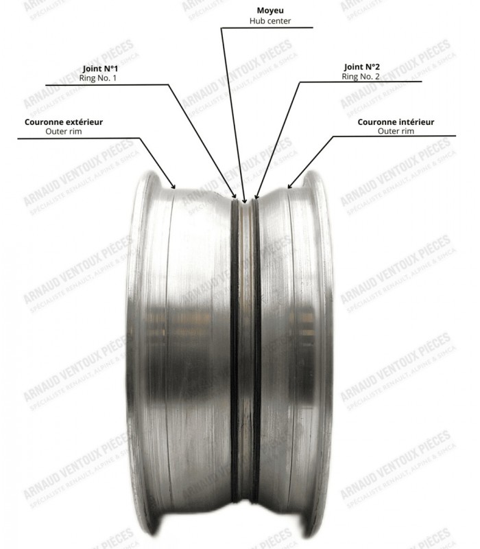 Complete screw kit (x12) for GOTTI N°7 - 13" rim - 3