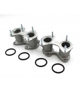 Short intake manifold for Weber 40DCOE carburetor - For R5 Alpine cylinder head mounting in R8G/A110 (Mounting without flanges)