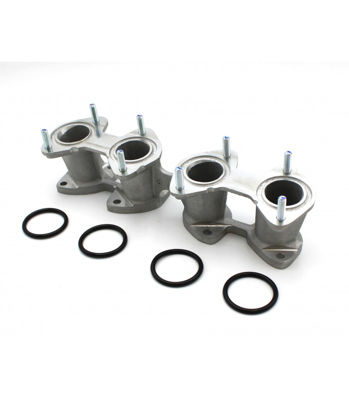 Short intake manifold for Weber 40DCOE carburetor - For R5 Alpine cylinder head mounting in R8G/A110 (Mounting without flanges) 