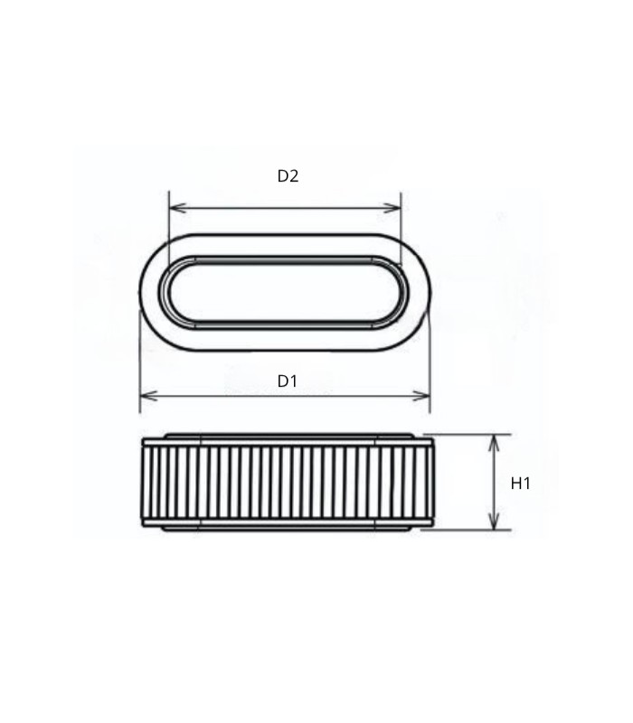 Filtre à air - Simca Rallye 2 / 1200S / CG - Réf 43348R - 2