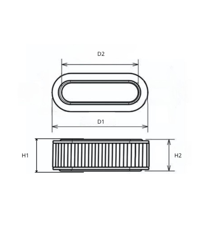 Air filter - Spider/ Clio Williams' / Clio 1.8 16S - Ref 7701034873 - 2