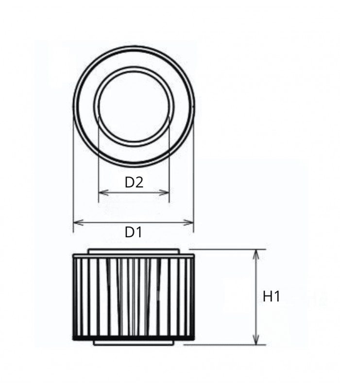 Filtre à air pour boite à air d'origine - A310 V6 - Réf 7701018607 - 2